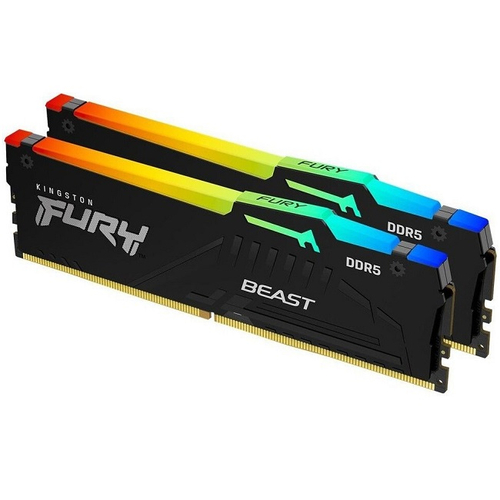 Модуль памяти DIMM DDR5 64Gb, 6000Mhz, 2x32Gb, Kingston FURY Beast RGB EXPO (KF560C36BBEAK2-64)