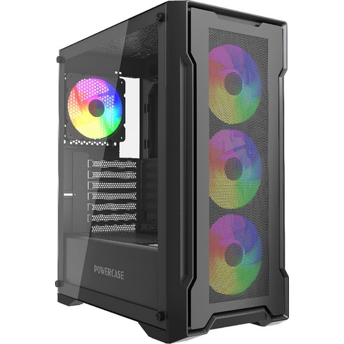 Корпус Midi-Tower PowerCase Mistral X4B FRGB, Black (CMXB-L4)