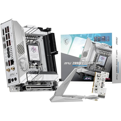 Материнская плата MSI MPG Z890I EDGE TI WIFI (LGA1851/Z890/2xDDR5/PCI-Ex16/4xM.2/Wi-Fi/BT/GLAN/HDMI/USB Type C/Mini-ITX)