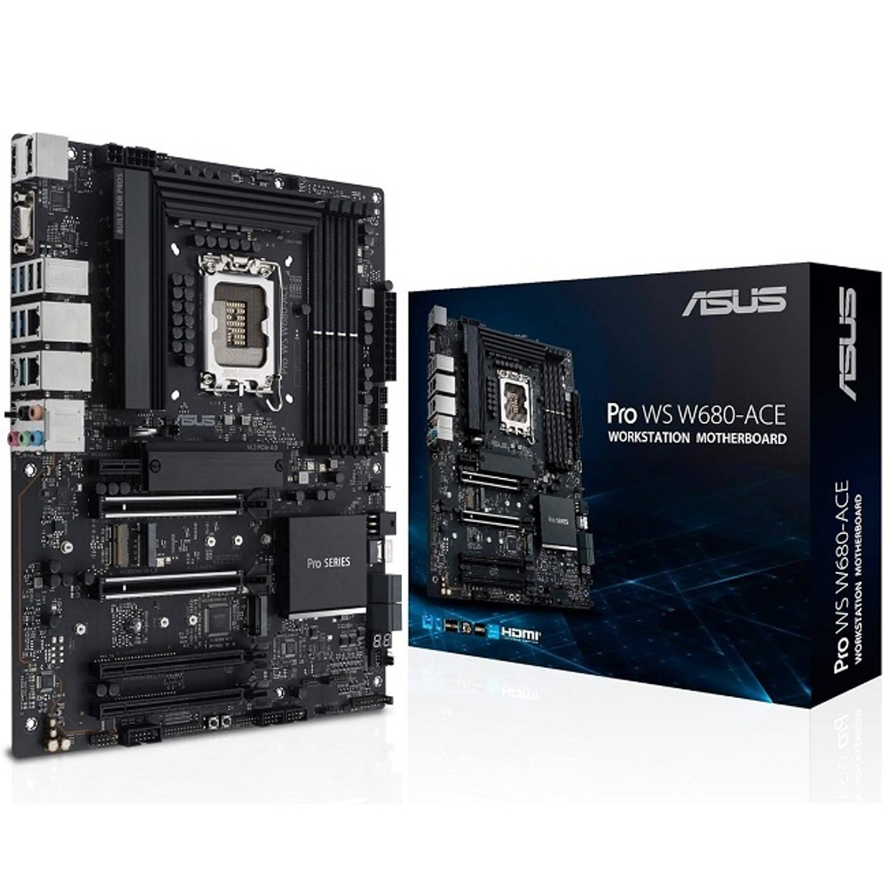 Материнская плата ASUS PRO WS W680-ACE (LGA1700/W680/4xDDR5/4xPCI-Ex16/PCI-Ex1/3xM.2/2xGLAN/HDMI/DisplayPort/D-SUB/ATX)