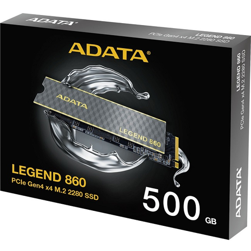 Жесткий диск SSD M.2 512Gb ADATA LEGEND 860, 5000/3000MBs, 53000 IOPS, TLC 3D NAND, 2280, PCI-E4.0x4 (SLEG-860-500GCS)