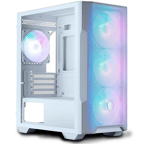 Корпус Mini-Tower MSI MAG FORGE M100R TG ARGB, Micro-ATX, белый (306-7G20W21-HH9)