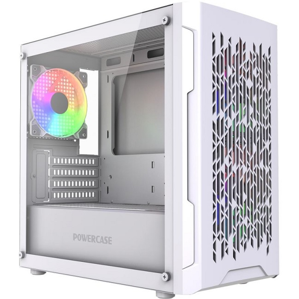 Корпус Mini-Tower PowerCase Mistral Micro D3W ARGB PWM, Micro-ATX, White (CMMDW-A3)