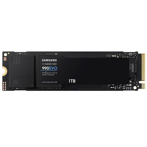 Жесткий диск SSD M.2 1Tb Samsung 990 EVO Plus, 7150/6300MBs, 800000 IOPS, V-NAND MLC, PCI-E4.0x4 (MZ-V9S1T0BW)