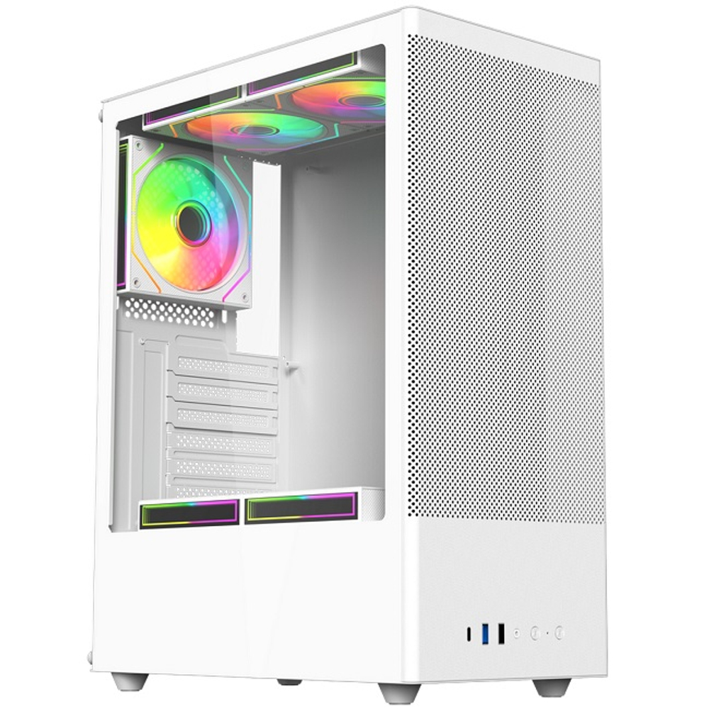 Корпус Midi-Tower ACD Citadel 108W TG, ATX, белый (AH-SI2G0W-00)