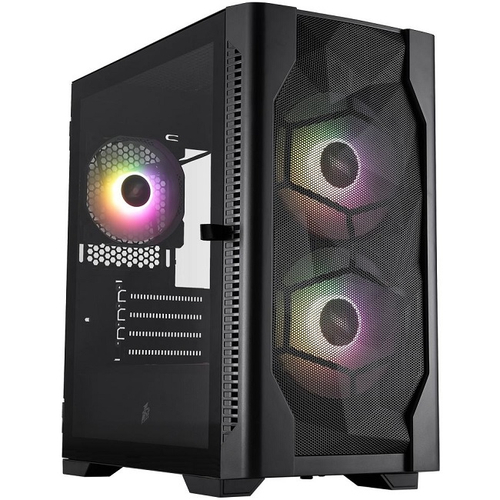Корпус Mini-Tower 1STPLAYER DK D4-M ARGB, Micro-ATX, черный (D4-M-BK-2F7-14-1F7)
