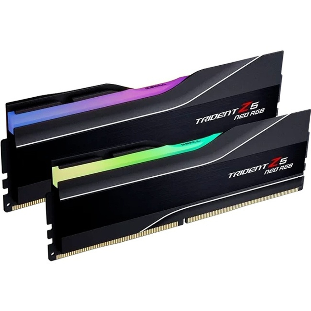 Модуль памяти DIMM DDR5 128Gb, 6000Mhz, 2x64Gb, G.Skill Trident Z5 Neo RGB Black (F5-6000J3444F64GX2-TZ5NR)