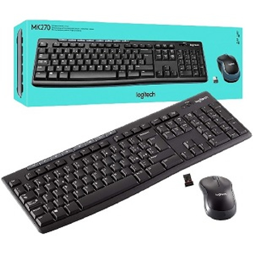 Клавиатура + Мышь Logitech Wireless Desktop MK270 Black (920-003381)