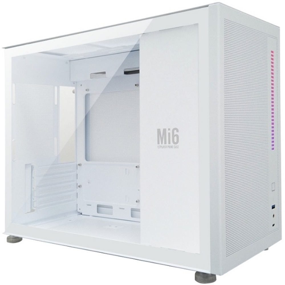 Корпус Mini-Tower 1STPLAYER MIKU Mi6, Micro-ATX, белый (Mi6-WH)