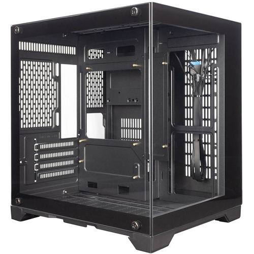Корпус Mini-Tower 1STPLAYER MEGAVIEW MV5-TP ARGB, Micro-ATX, черный (MV5-TP-BK)