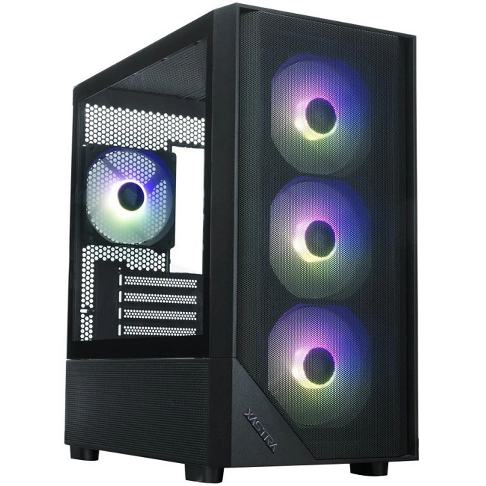 Корпус Mini-Tower XASTRA A401M 4ARGB-V2 TG, Micro-ATX, Black (A401M-V2-4FC12A)