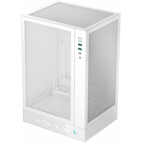 Корпус Mini-Tower DeepCool CH170 DIGITAL WH, Mini-ITX, белый (R-CH170-WHNPI0D-G-1)