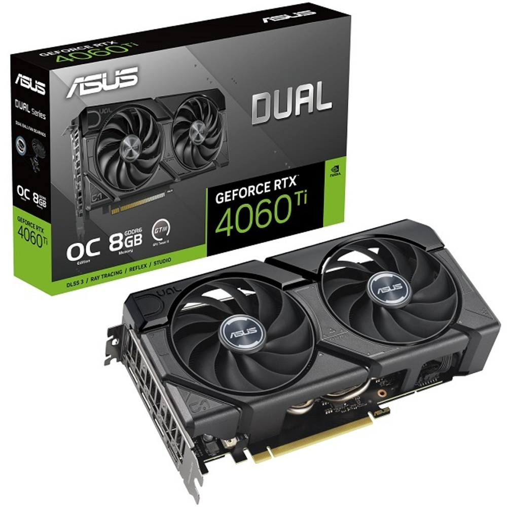 Видеокарта ASUS GeForce RTX 4060 Ti DUAL EVO OC 8GB (DUAL-RTX4060TI-O8G-EVO), (90YV0J49-M0NA00)