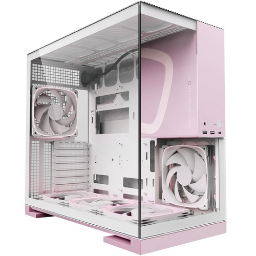 Корпус Midi-Tower Geometric Future Model 5, ARGB, E-ATX, белый/розовый (1AM5WKPK01100)