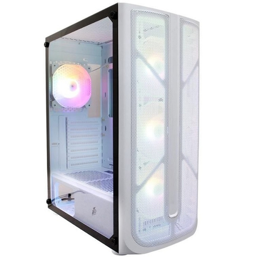 Корпус Midi-Tower 1STPLAYER FIREBASE X4, RGB, белый (X4-WH-4F1-W)