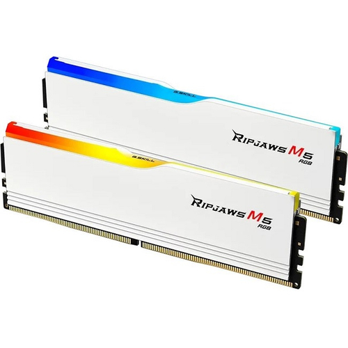 Модуль памяти DIMM DDR5 32Gb, 6000Mhz, 2x16Gb, G.Skill Ripjaws M5 RGB White (F5-6000J3636F16GX2-RM5RW)