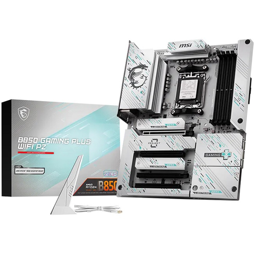 Материнская плата MSI B850 GAMING PLUS WIFI PZ (AM5/AMD B850/4xDDR5/4xPCI-Ex16/3xM.2/SB/Wi-Fi/BT/GLAN/DisplayPort/ATX)