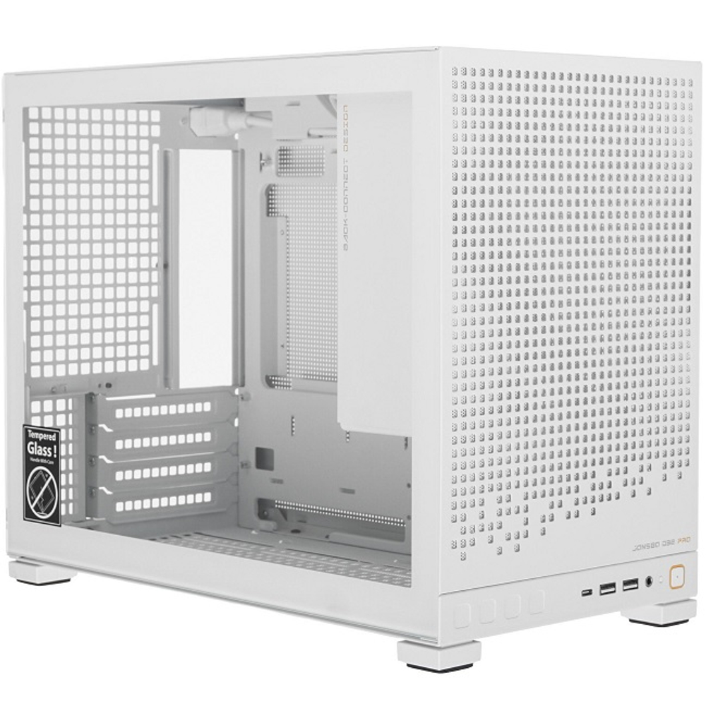 Корпус Mini-Tower JONSBO D32 PRO TG, Micro-ATX, белый (D32 PRO White)