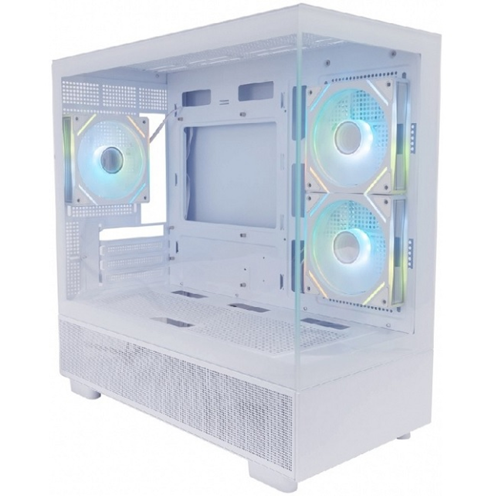 Корпус Mini-Tower 1STPLAYER MIKU Mi5 ARGB, Micro-ATX, White (Mi5-WH-2FC7R-W-1FC7-W)