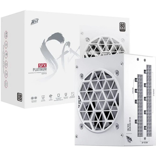 Блок питания 1STPLAYER 750W SFX White, модульный, 16 Pin PCIe 5.0, 80 PLUS Platinum (PS-750SFX-WH)