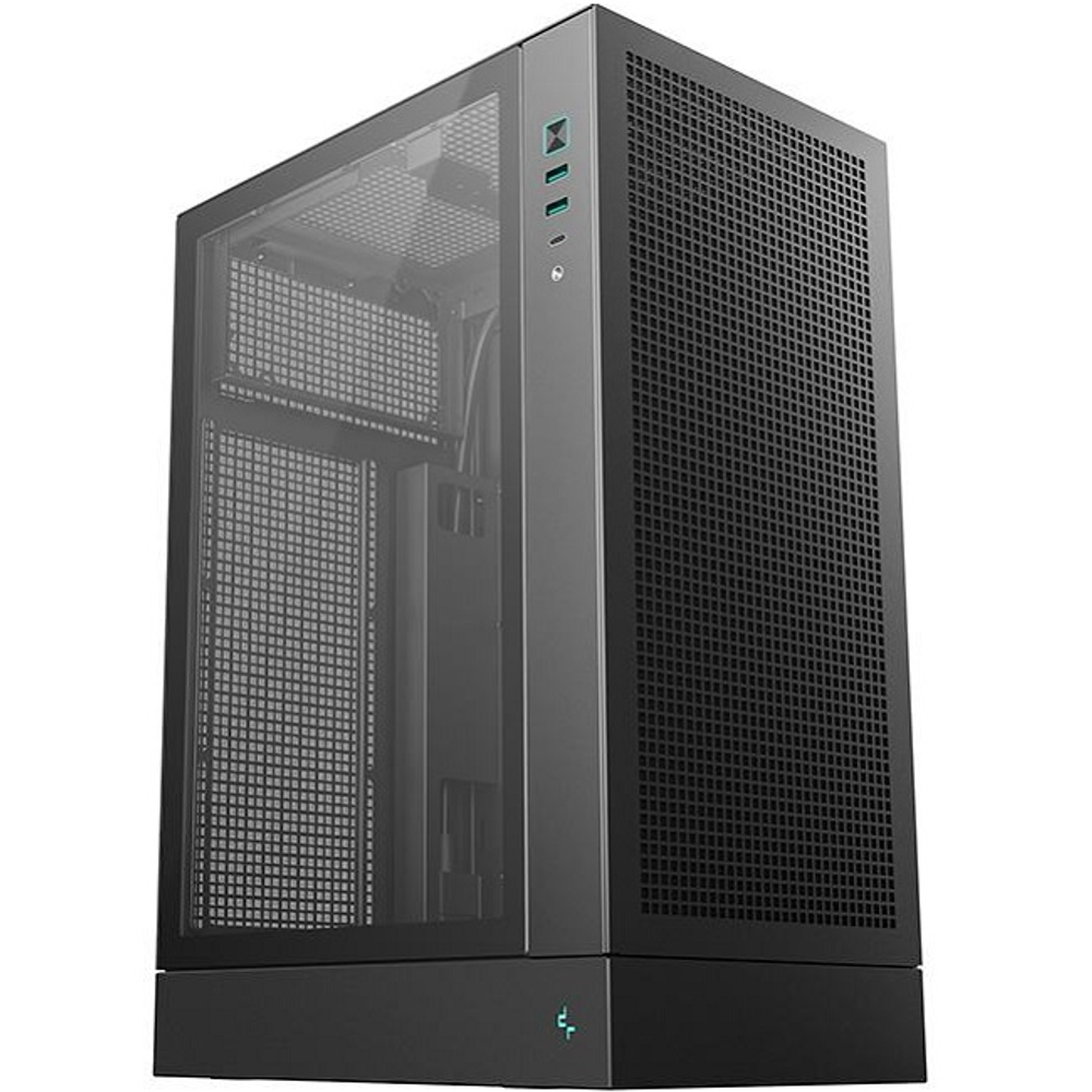 Корпус Mini-Tower DeepCool CH170 PLUS TG, Micro-ATX, черный (R-CH170-BKNGM0-G)
