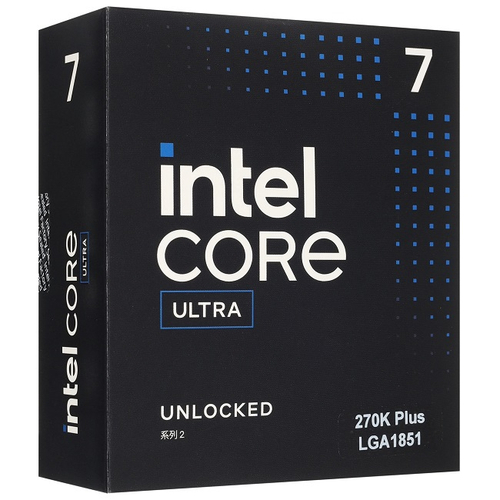 Процессор Intel Core Ultra 7 270K Plus, Arrow Lake-S, LGA1851, 24C/24T, 3.7-5.5GHz, L3 36M, 125W, BOX (BXC80768270K)