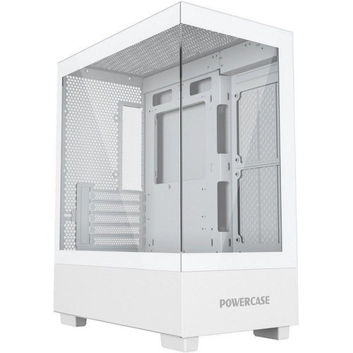 Корпус Mini-Tower PowerCase Vision Micro M TG, Micro-ATX, белый (CVMMW-L0)