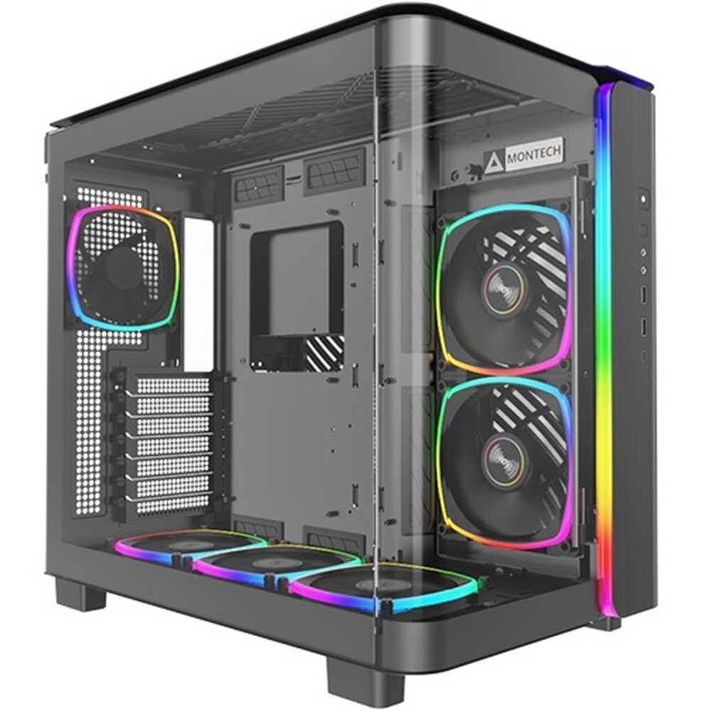 Корпус Midi-Tower Montech KING 95 PRO, ARGB, ATX, черный (KING95PBK)