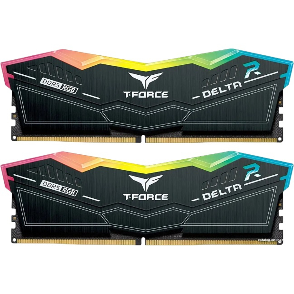 Модуль памяти DIMM DDR5 64Gb, 6400Mhz, 2x32Gb, Team Group T-FORCE DELTA RGB (FF3D564G6400HC30CDC01)