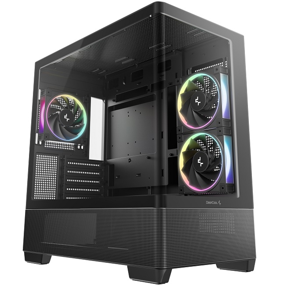 Корпус Mini-Tower DeepCool CG380U 3F ARGB, Micro-ATX, черный (R-CG380U-BKAGM3-G)