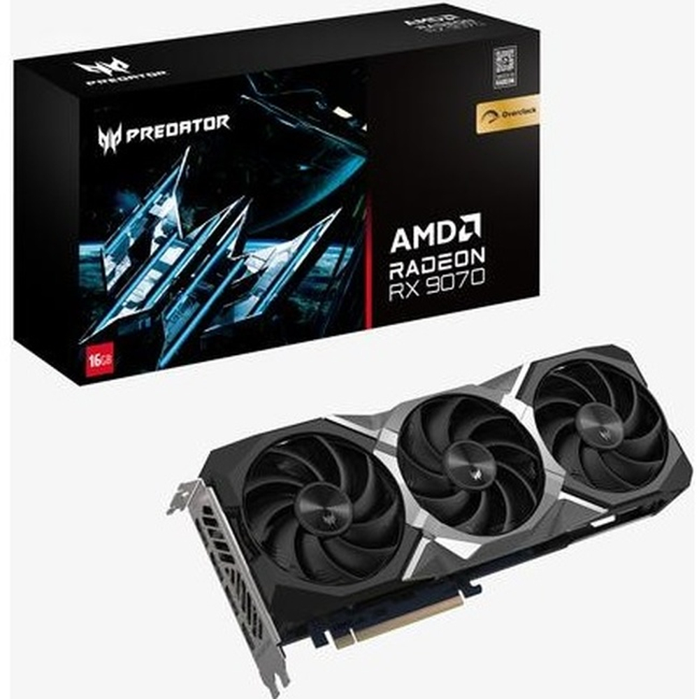 Видеокарта Acer AMD Radeon RX 9070 PREDATOR BIFROST OC 16GB (DP.Z4GWW.P01)