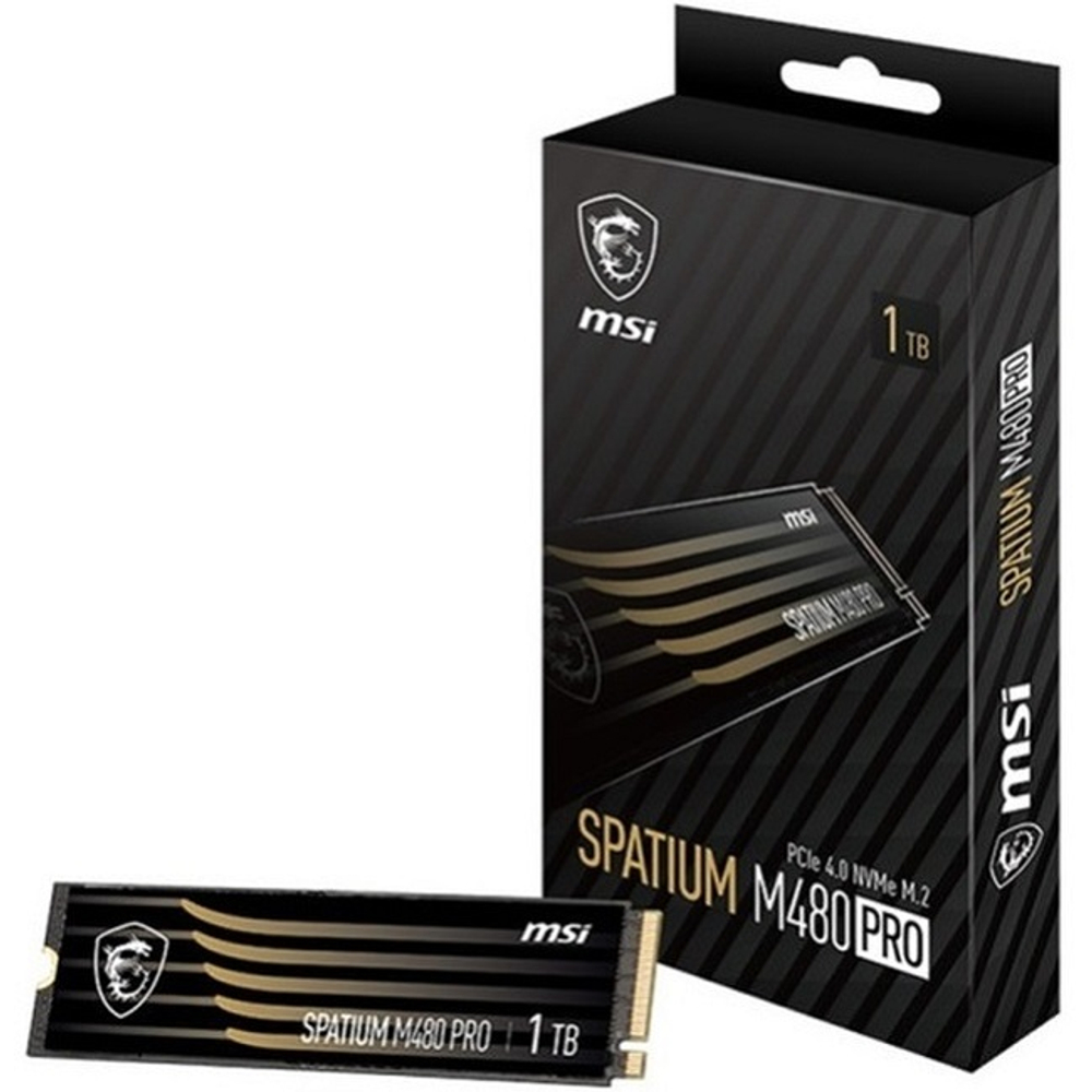 Жесткий диск SSD M.2 2Tb MSI SPATIUM M480 PRO, 7400/7000MBs, 1000K IOPS, TLC 3D NAND, PCI-E 4.0 x4 (S78-440Q600-P83)