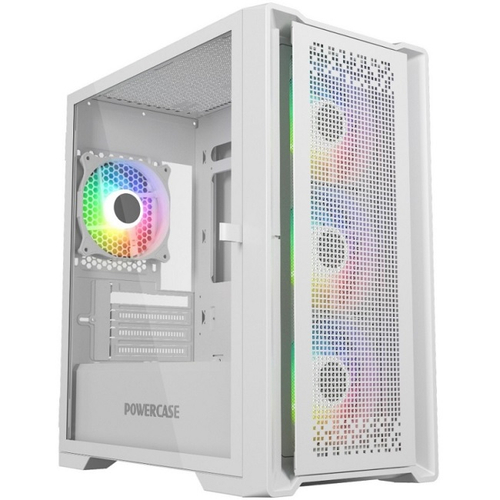 Корпус Mini-Tower PowerCase ByteFlow Micro TG, ARGB, Micro-ATX, White (CAMBFW-A4)