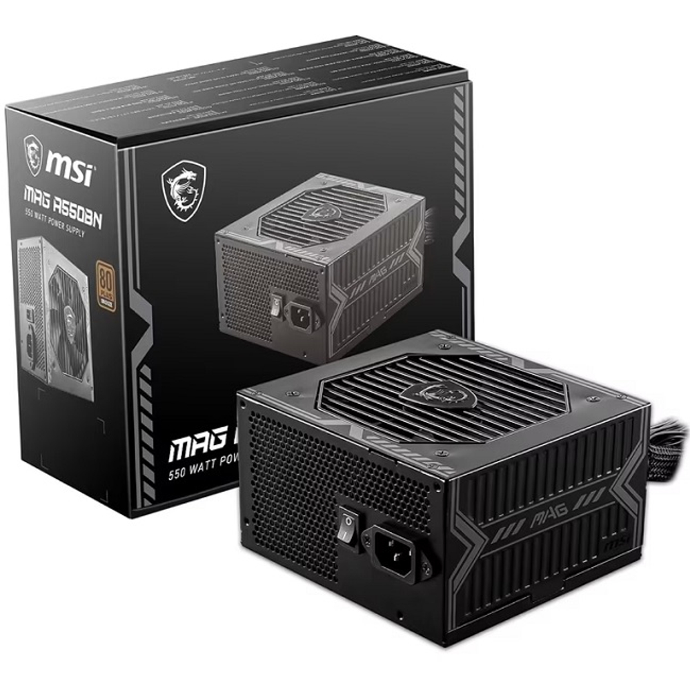 Блок питания MSI 550W MAG A550BN, 120 мм, 80 PLUS Bronze (306-7ZP2A11-CE0)