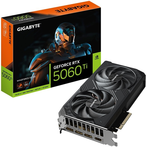 Видеокарта GIGABYTE GeForce RTX 5060 Ti WINDFORCE OC 8GB (GV-N506TWF2OC-8GD)