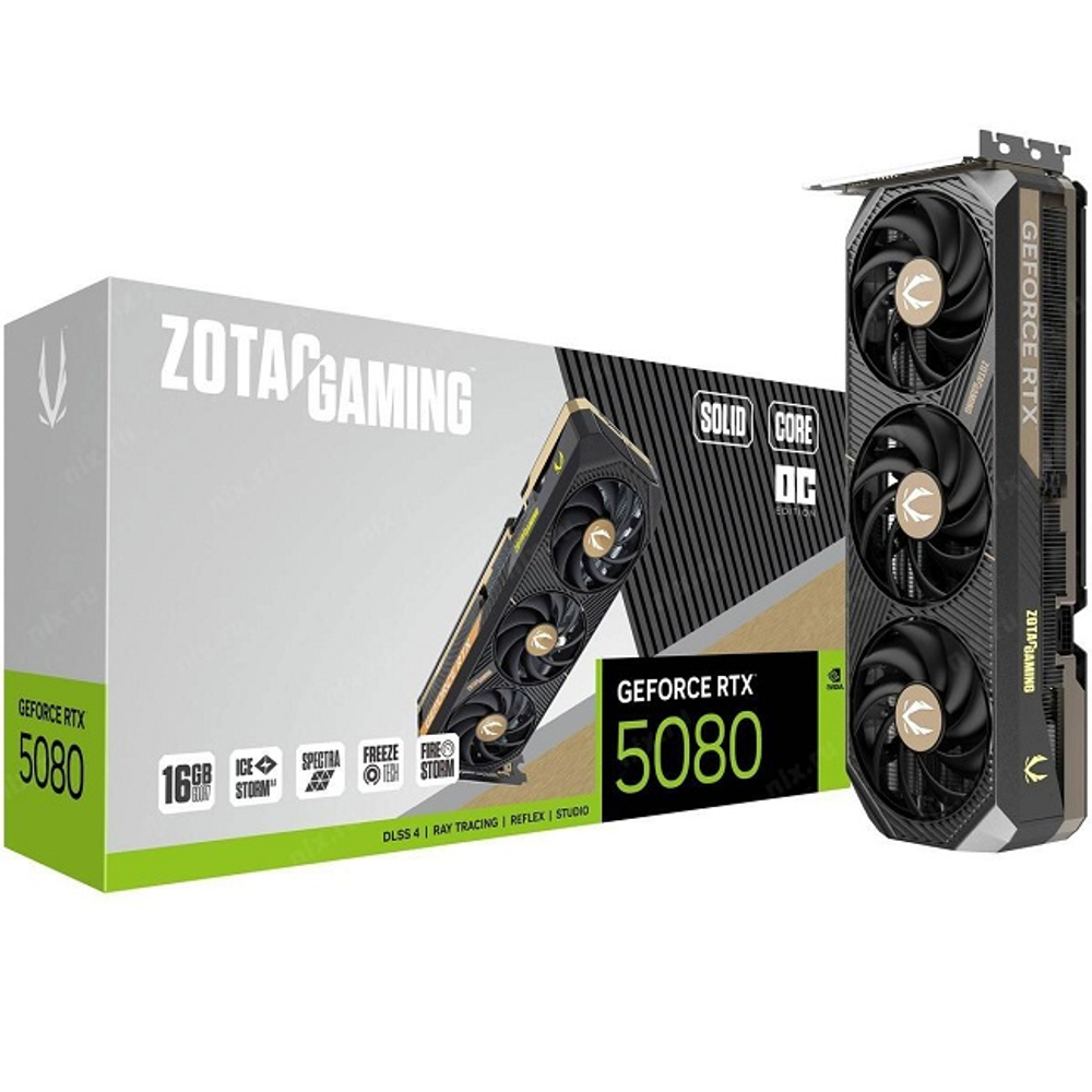 Видеокарта ZOTAC GeForce RTX 5080 SOLID CORE OC 16GB (ZT-B50800J2-10P)