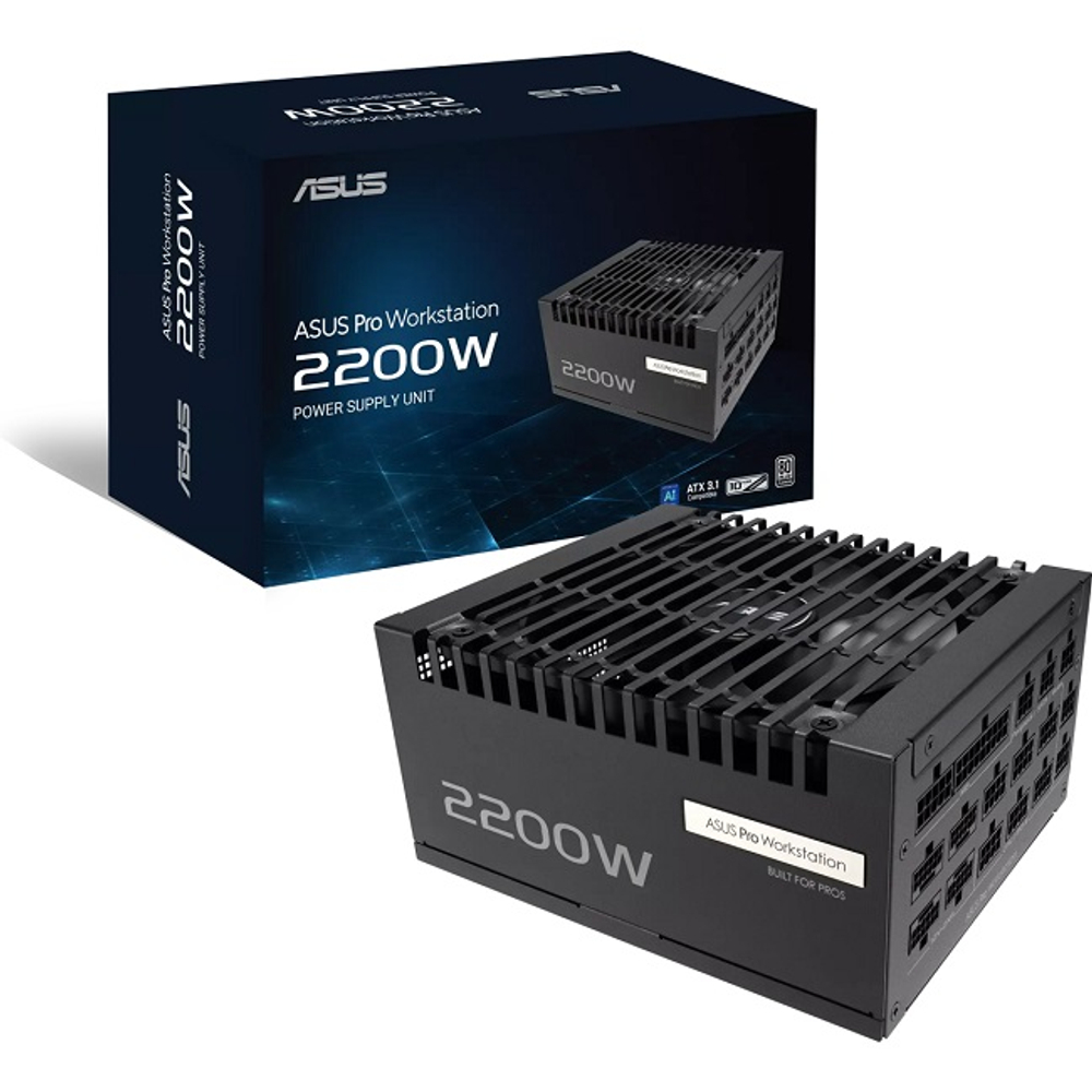Блок питания ASUS 2200W PRO-WS-2200P, модульный, PCIe 5.0, 80 PLUS Platinum (90YE00Z1-B0NA00)