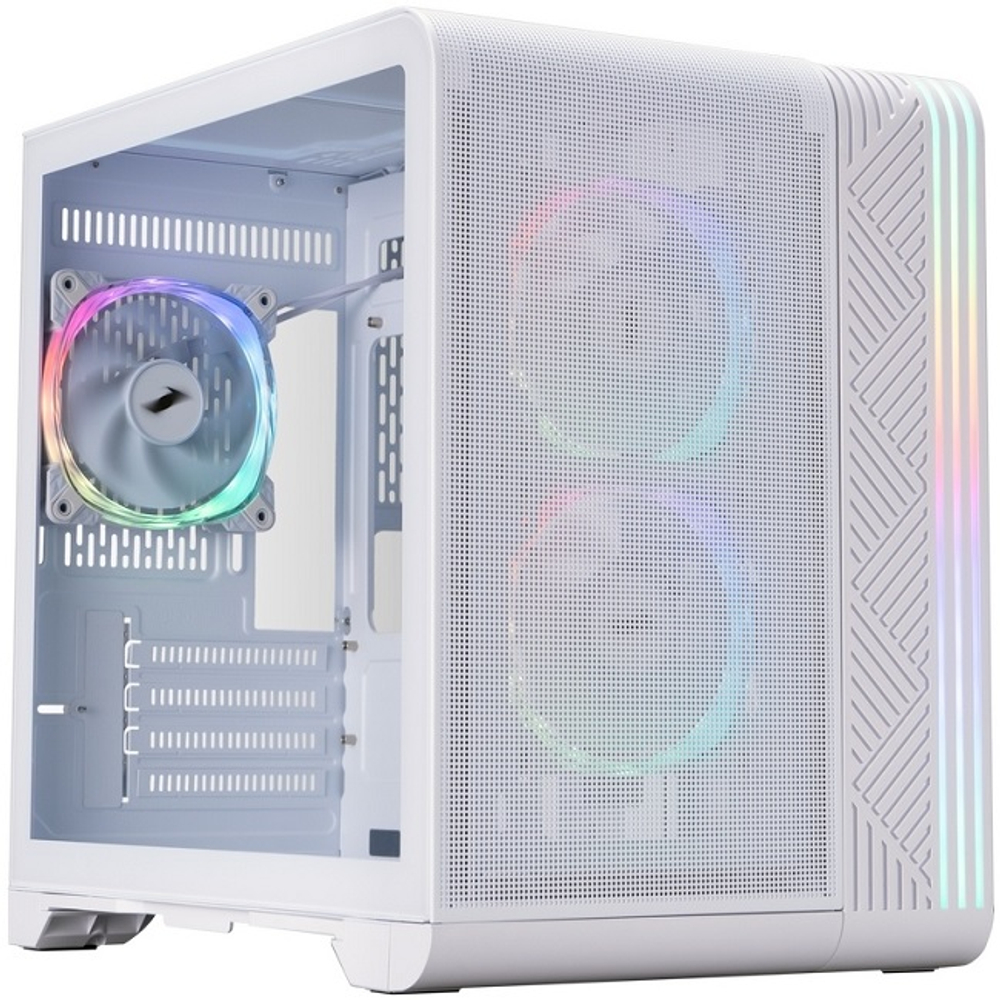 Корпус Mini-Tower 1STPLAYER VT5 ARGB, Micro-ATX, белый (VT5-WH-3FS7-W)