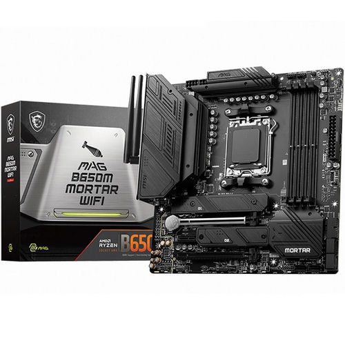 Материнская плата MSI MAG B650M MORTAR WIFI (Socket AM5/AMD B650/4xDDR5/2xPCI-Ex16/2xM.2/SB/Wi-Fi/BT/GLAN/DP/HDMI/mATX)