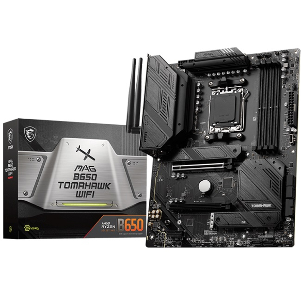 Материнская плата MSI MAG B650 TOMAHAWK WIFI (AM5/AMD B650/4xDDR5/2xPCI-Ex16/3xM.2/SB7.1/Wi-Fi/BT/GLAN/DP/HDMI/ATX)