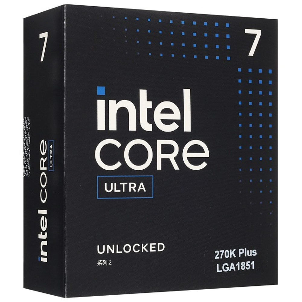Процессор Intel Core Ultra 7 270K Plus, Arrow Lake-S, LGA1851, 24C/24T, 3.7-5.5GHz, L3 36M, 125W, BOX (BXC80768270K)