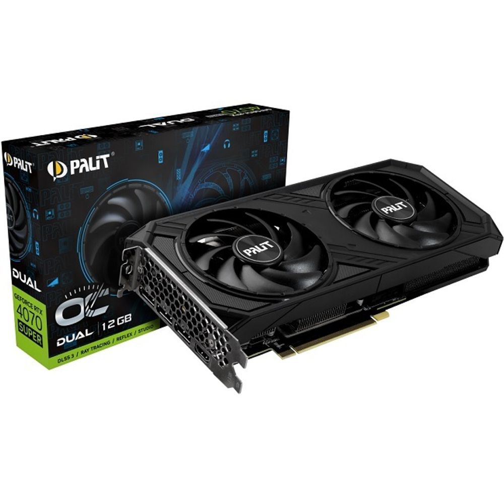 Видеокарта Palit GeForce RTX 4070 SUPER DUAL OC 12GB (NED407SS19K9-1043D)
