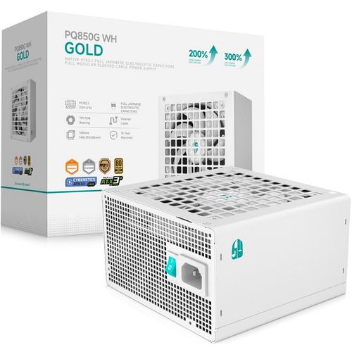Блок питания Deepcool 850W PQ850G WH, модульный, 16 Pin PCIe 5.0, 80 PLUS Gold (R-PQ850G-FD0W-WGEU-V1)