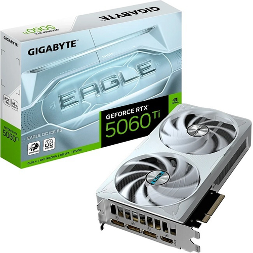 Видеокарта GIGABYTE GeForce RTX 5060 Ti EAGLE OC ICE 8GB (GV-N506TEAGLEOC ICE-8GD)