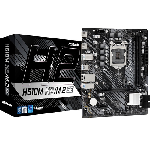 Материнская плата ASRock H510M-H2/M.2 SE (LGA1200/H470/2xDDR4/PCI-Ex16/PCI-Ex1/M.2/SB7.1/GLAN/2xHDMI/mATX)