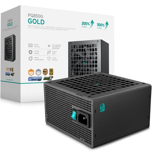 Блок питания Deepcool 850W PQ850G, модульный, 16 Pin PCIe 5.0, 80 PLUS Gold (R-PQ850G-FD0B-WGEU-V1)