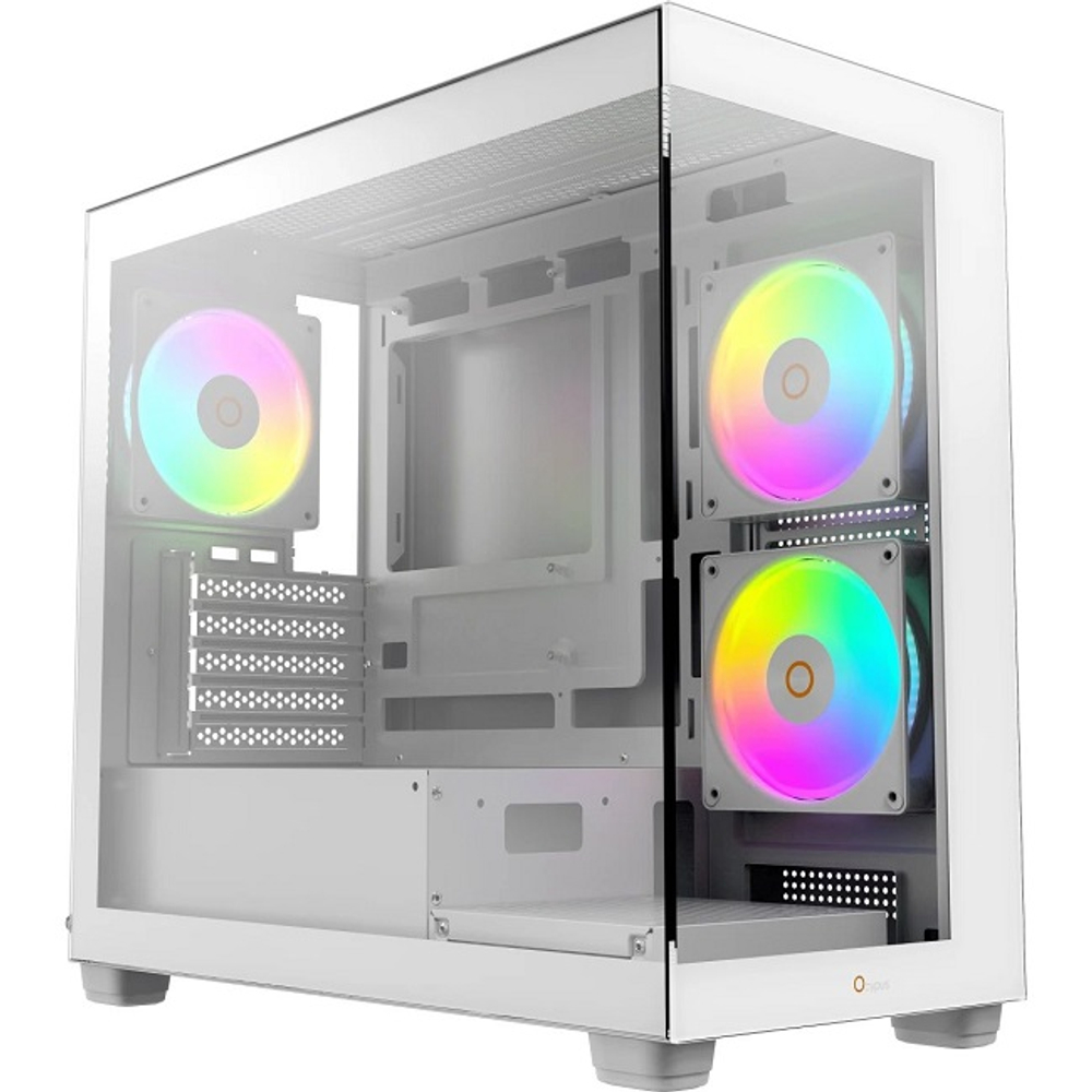 Корпус Mini-Tower Ocypus Gamma C52 WH TG ARGB, Micro-ATX, белый (Gamma-C52-W-HD300XX-GL)