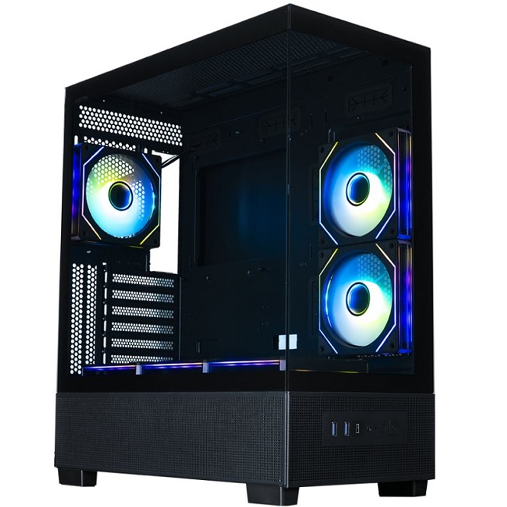 Корпус Midi-Tower XASTRA Q500 6ARGB-C10-UC, E-ATX, Black (Q500-6FM12A-C10-UC)