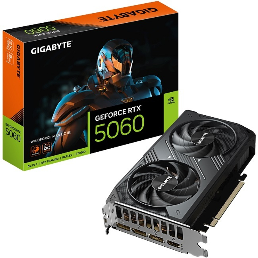 Видеокарта GIGABYTE GeForce RTX 5060 WINDFORCE MAX OC 8GB (GV-N5060WF2MAX OC-8GD)