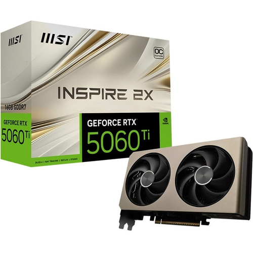 Видеокарта MSI GeForce RTX 5060 Ti INSPIRE 2X OC 16GB (G506T-16I2C)